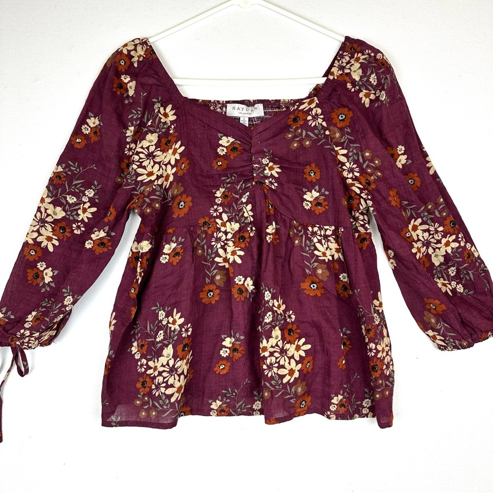 NWT Hayden‎ Floral Peasant Top Boho Cottagecore
